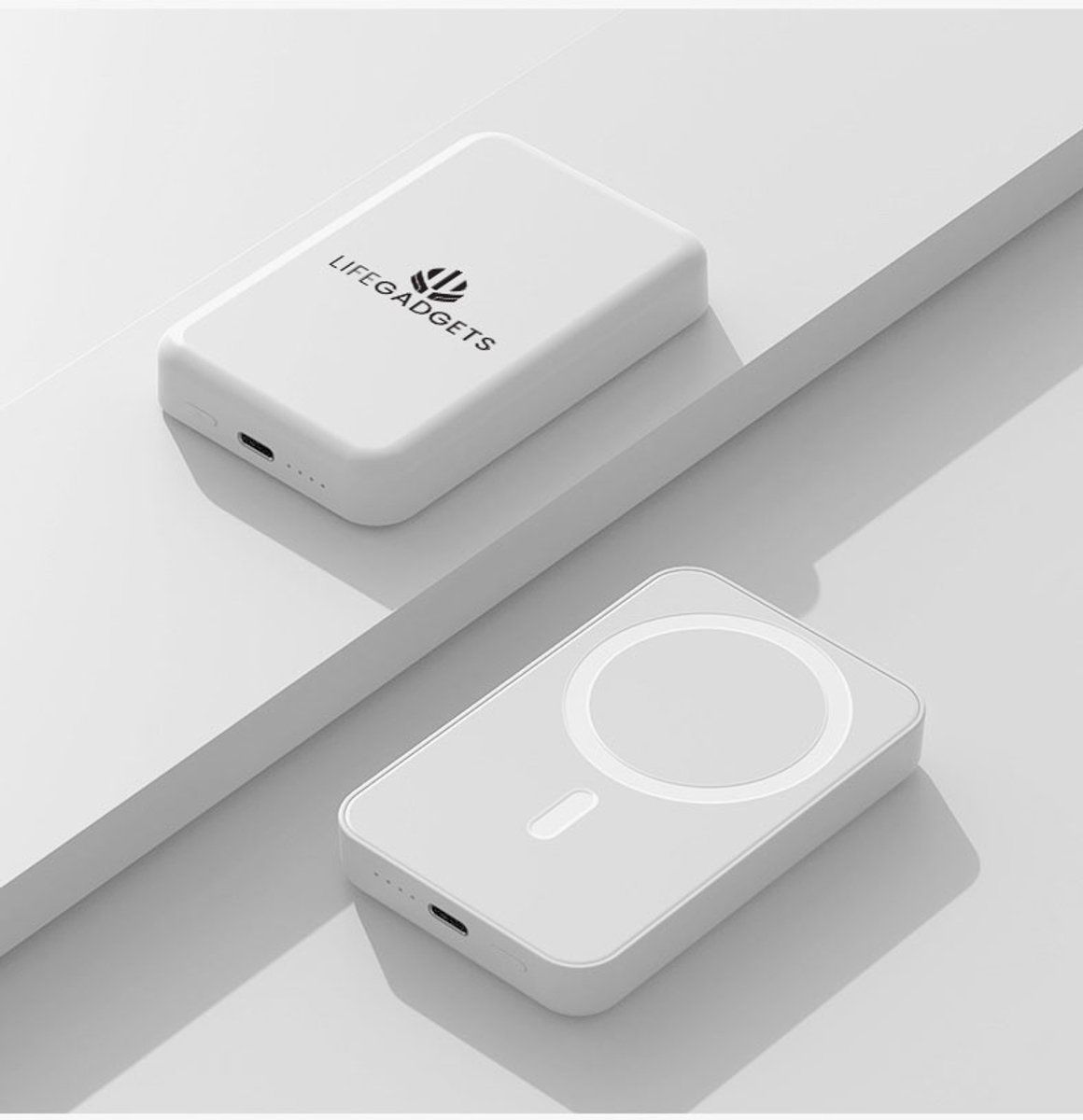 Draadloze Powerbank 5000mAh voor iPhone, Samsung, Huawei, Xiaomi, OnePlus, Google Pixel - Snellader, Magnetisch, Qi Oplader, Powerbank, Draadloos Opladen, Wireless Charger, Powerbank voor Telefoon, Compact, Snelle Oplader, Opladen Zonder Kabel