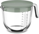 Mepal Glas doseur avec couvercle Chef it - 1000 ml - Balance de mesure - Compatible lave-vaisselle, micro-ondes et four - Ustensiles de pâtisserie - Sauge nordique