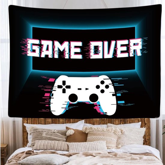 Ulticool - Game Over Controller Monitor Chambre d'enfants - Tapisserie - 200x150 cm - Groot tapisserie - Affiche