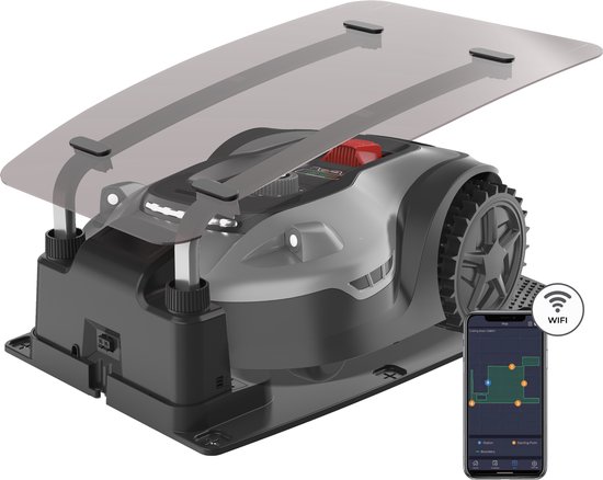 Zoef Robot - Robotmaaier Hans 2000m² met afdekkap - Robotgrasmaaier met Robotgrasmaaier met Super Wifi en App - Grasmaaier - Robotmaaier - Ultrasonisch obstakelherkenning