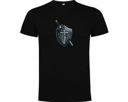 Zwart T-Shirt met Kleurrijke print “ Jesus is my strength – Jesus is mijn kracht – Geloof – Overtuiging “ Print Full Color Maat L