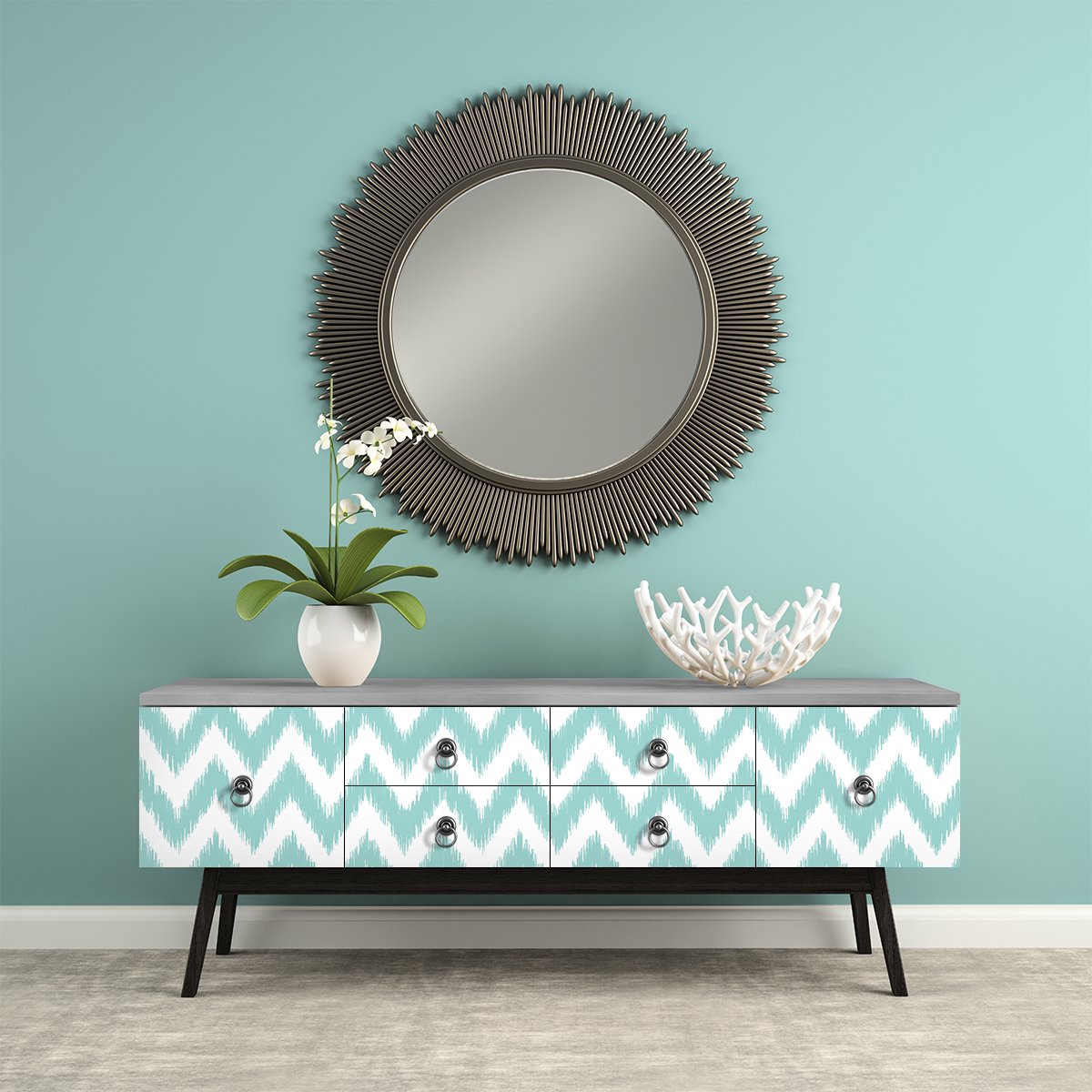 Ambiance Sticker Scandinavische meubelsticker, decoratie, 40 x 60 cm Multi color