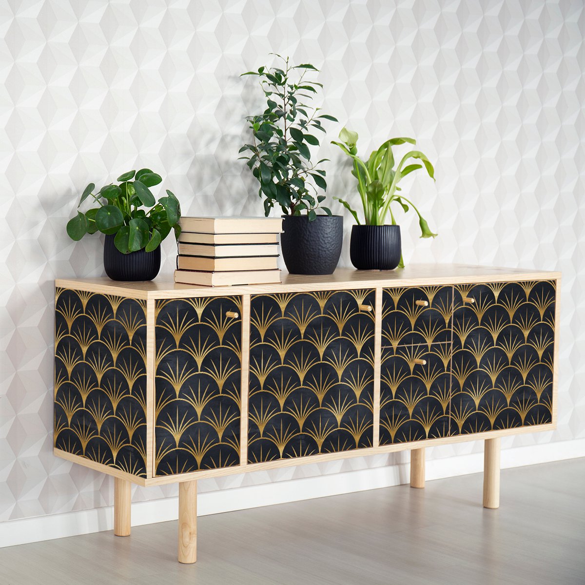 Ambiance Sticker Scandinavische meubelsticker Hurlus 60 x 90 cm Multi color