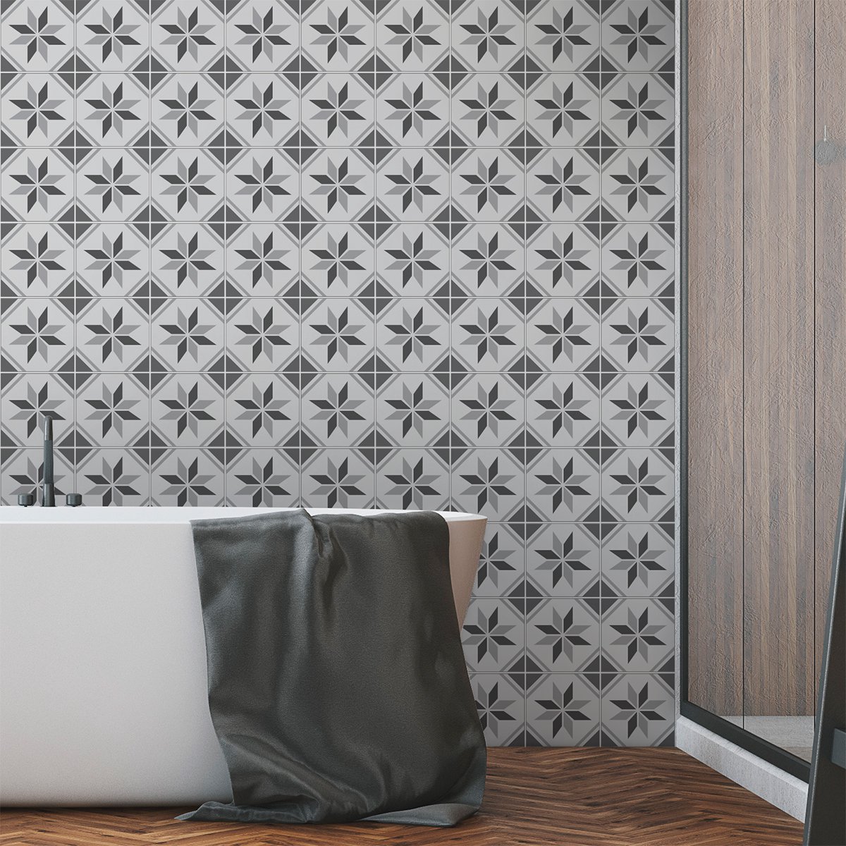 Ambiance Sticker Zelfklevende tegelmuurstickers voor keuken en badkamer - 60 NUMA tegelstickers - 60 stickers 20x20cm Multi color