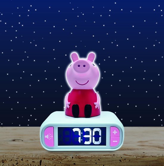 Peppa Pig 3D Nachtlamp-Wekker met Geluidseffecten van Peppa Pig — afbeelding 2