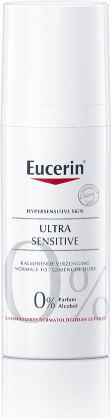 Eucerin UltraSENSITIVE Kalmerende Dagcreme voor Vrouwen - Normale tot Gemengde Huid - Rosacea Crème - 50ml