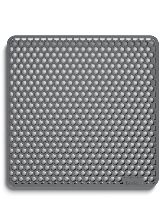 Bodo® – Tapis d'évier en Siliconen Grijs – 37 x 37 cm – Accessoires de vêtements pour bébé de Cuisine – Protection d'évier pour 40 x 50 cm – Sous-verres en Siliconen – Anti rayures – Accessoires de vêtements pour bébé d'évier