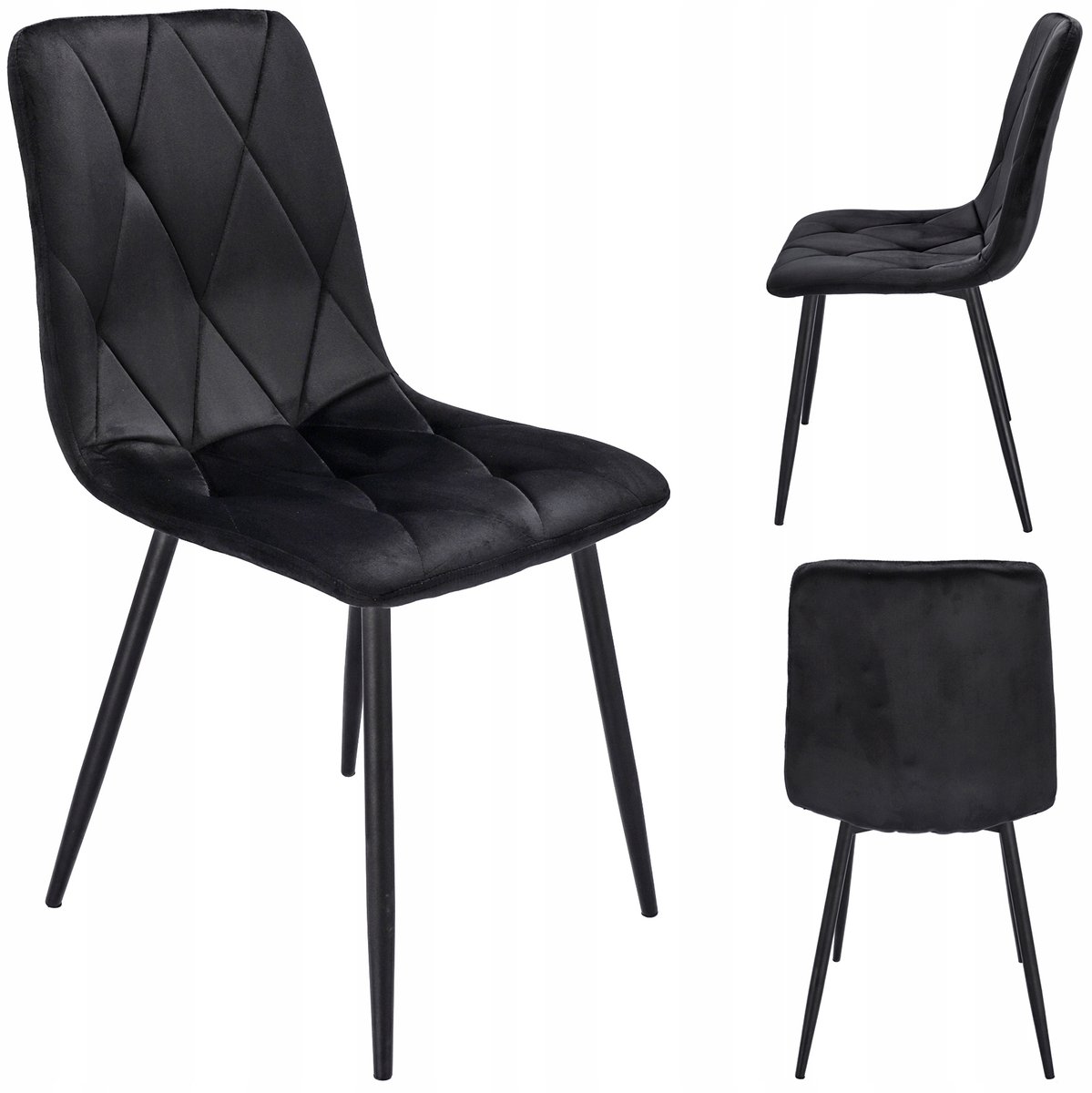 PIADO stoel zwart (pootstel + schroeven)