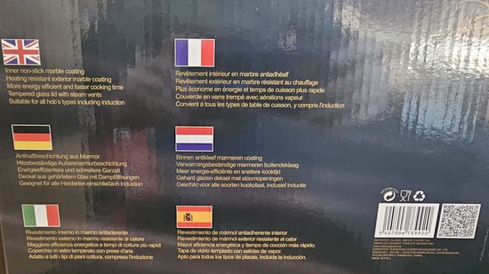 Batterie De Cuisine Induction Royal Swiss 9 Pièces - Poignées Amovibles, Revêtement Diamant Béige Sans PFOA