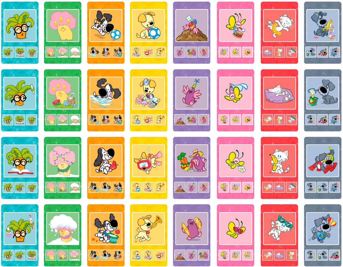 Woezel & Pip kwartet - educatief spel cadeautip - 32 kaarten, 8 kwartetten - vanaf 3 jaar - Bambolino Toys — afbeelding 2
