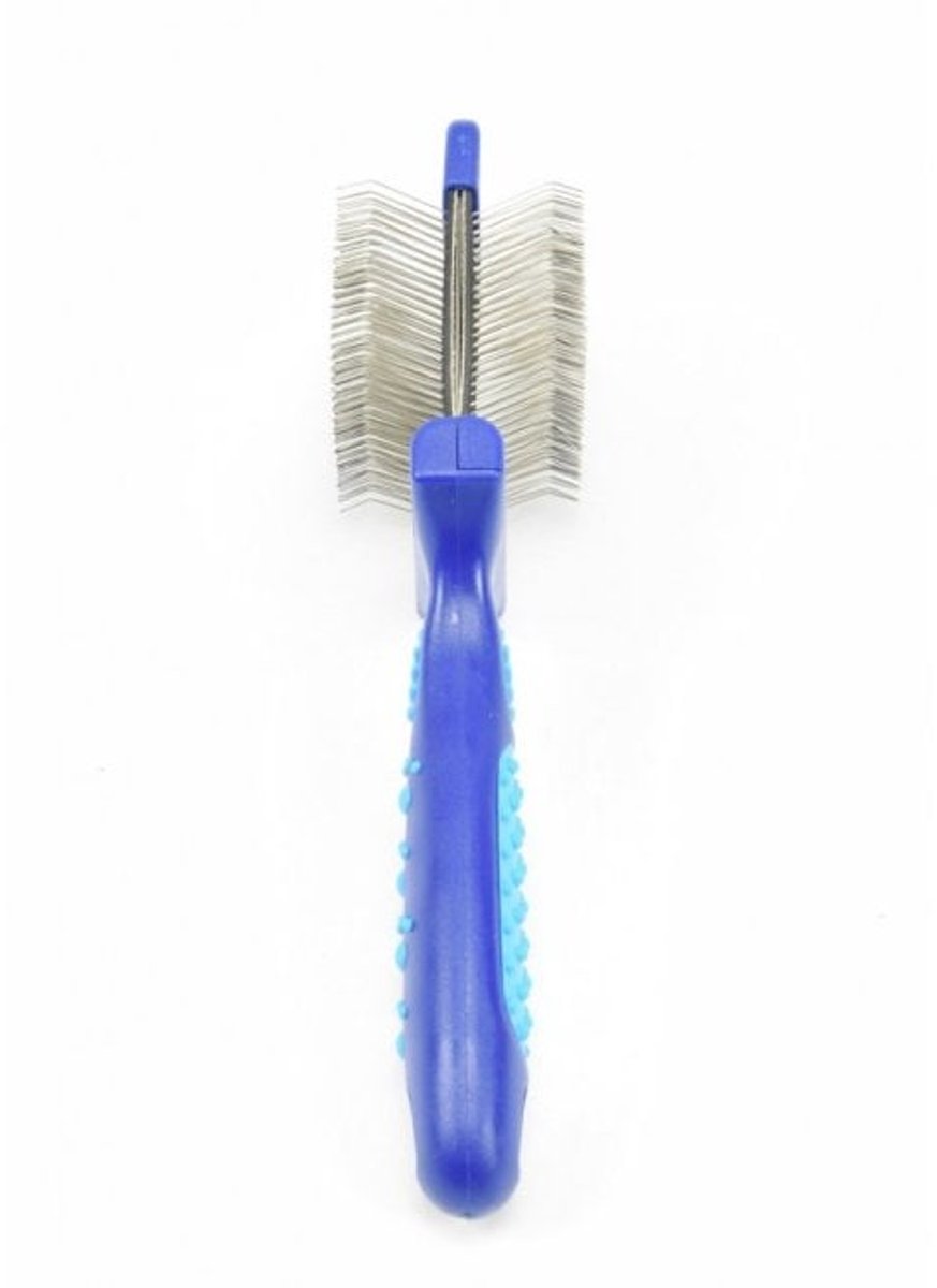 Flexibele borstel slicker blauw enkel