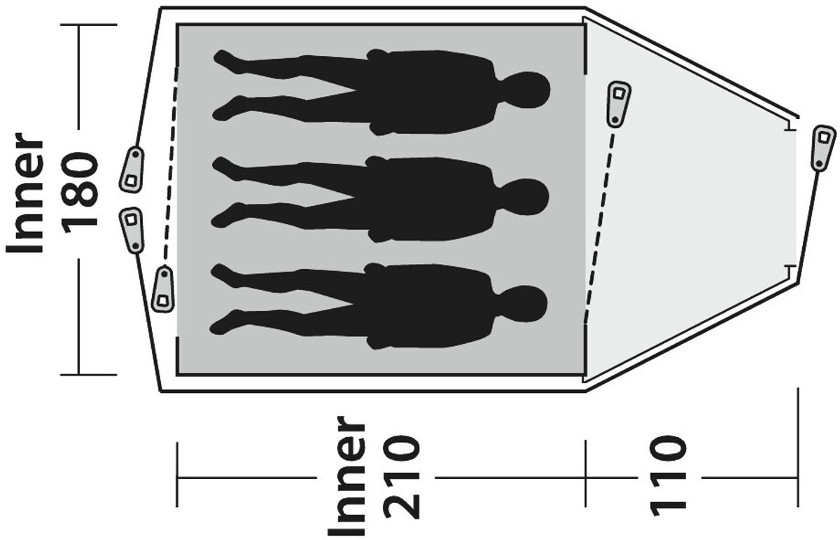 Outwell Cloud 3 Tent Koepeltent 3 Persoons Groen