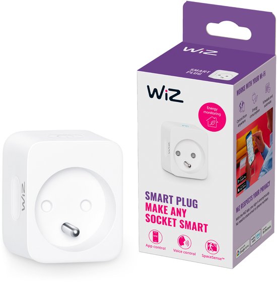 WiZ Slimme stekker - Eenvoudige Bediening via de App - Stekkertype E - Wi-Fi
