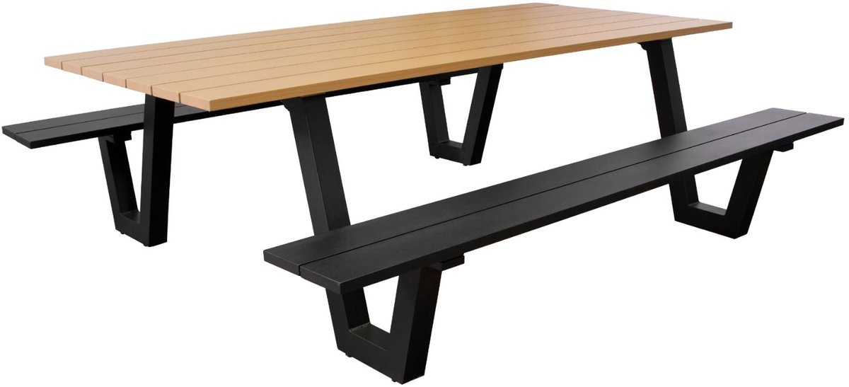 Sens-Line Lorenzo Picknicktafel 220cm - Bruin - Aluminium