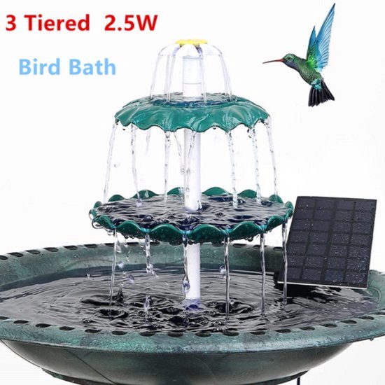 Dunmore-Vogelbad op Zonne-energie (H72cm) kopen