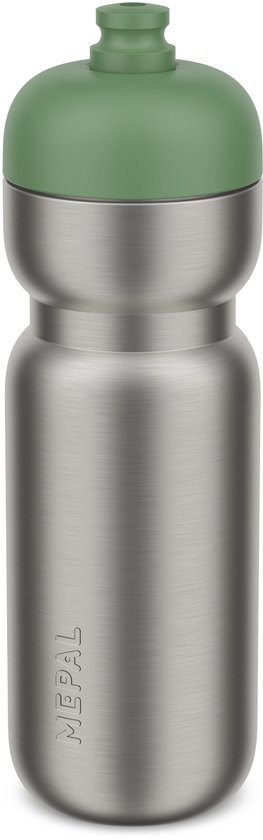Mepal RVS bidon pull Sport - 800 ml - Pak, open en drink - Lichtgewicht RVS - Vaatwasmachinebestendig - Drinkflessen - Moss green