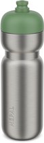 Bidon Mepal en acier inoxydable Pull Sport - 800 ml - Saisir, ouvrir et boire - Acier inoxydable léger - Passe au lave-vaisselle - Gourdes - Vert Moss