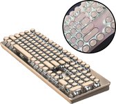 Bol.com Steampunk Retro Mechanisch Toetsenbord – Bedraad – 104 Toetsen – RGB Verlichting – Ergonomisch – Metalen Behuizing – Typ... aanbieding