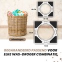 Wasmachine stapelkit, 46x46cm en 72x72cm, met wasmand.