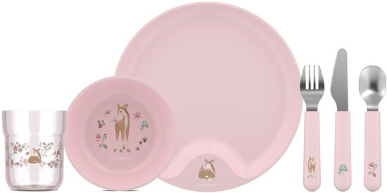 Mepal Mio kinderservies set Little Dutch - 6-delig - Kraamcadeau - Kinderservies - Fairy Garden