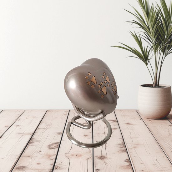 Dieren urn - Verdeel urn - Pewter Paw Print 14510B ( Ook Graveerbaar )