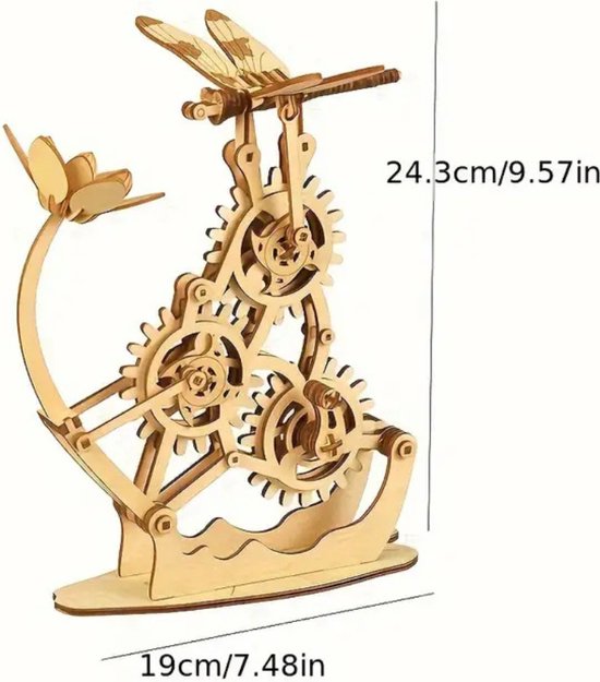 Bovista Kit de Construction Bois - Enfants - Adultes - Kits de Construction Adultes - Bateau - Puzzle en Bois - 3D - Libellule