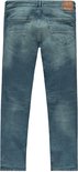 Mannen, slim fit jeans, lichtblauw met zakken aan de achterkant en leren label.