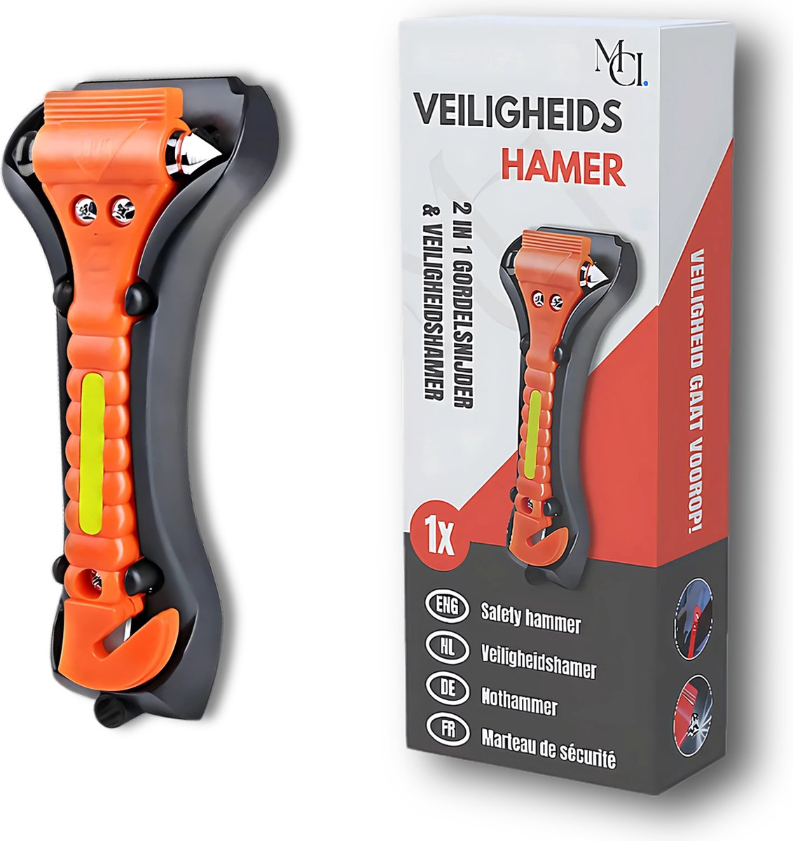 Noodhamer / veiligheidshamer auto bij Noodhamer / veiligheidshamer auto bij