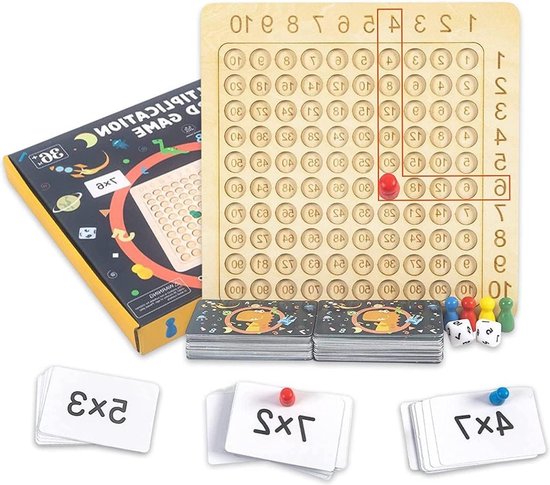 Nupaque Wiskunde Leerbord - Math Vermenigvuldigingsbord Set Montessori Speelgoed | Montessori