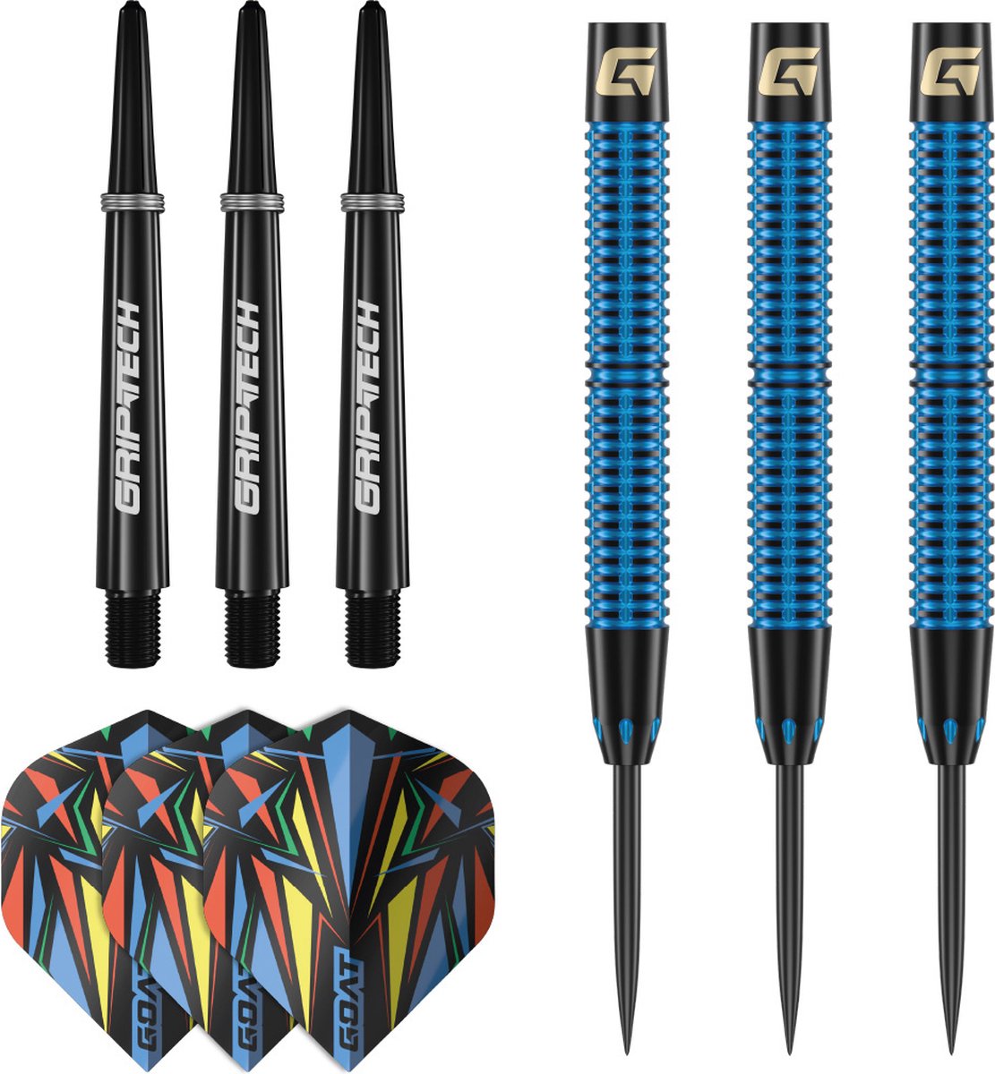 GOAT - Athlete Blauwe Messing Steeldarts 12 Gram