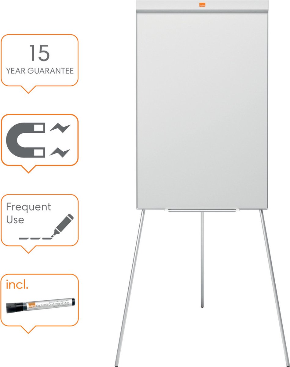 Nobo Impresion Pro Stalen Flipover - Magnetisch Whiteboard - Inclusief Marker thumbnail 3