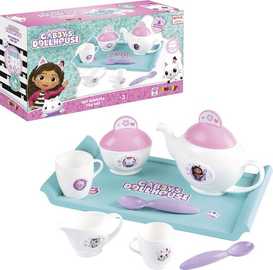 Smoby - Gabby's Dollhouse - Gabby Tea Set - Vanaf 3 jaar.