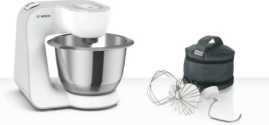 Bosch MUM5 - MUM58200 - Keukenmachine - 1000W - Keukenrobot - Keukenmixer - Mixer met Mengkom - 3.9L - Wit/Zilver van Bosch — afbeelding 4