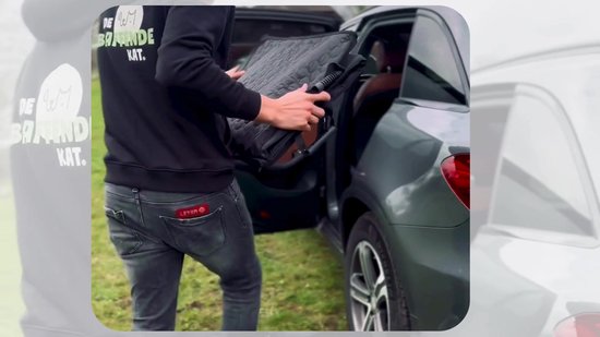 Luxe Hondendeken Auto Achterbank Met Harde Bodem - Autodeken Met Verharde Onderkant - Hondenmand Auto - Zwart - Met Autogordel Hond