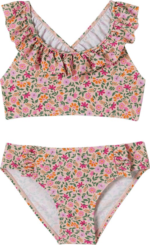 Badpak met bloemenprint - 1-delig - WIT - Meisje - 12.00