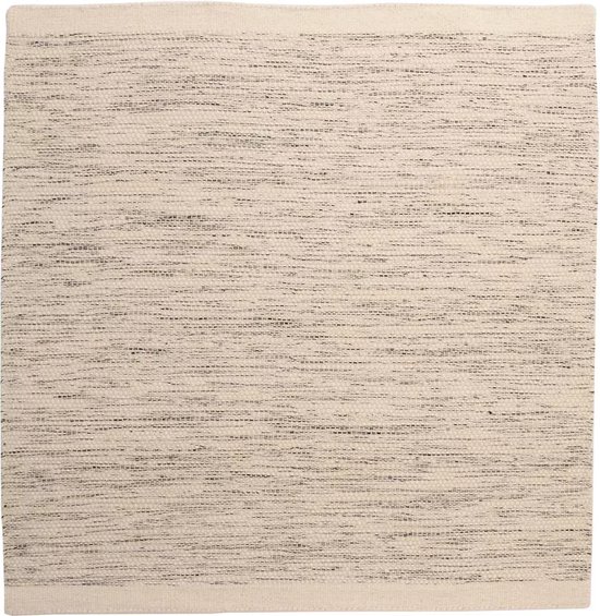 Tapis carré en laine - Ulstein blanc/noir 200x200 cm