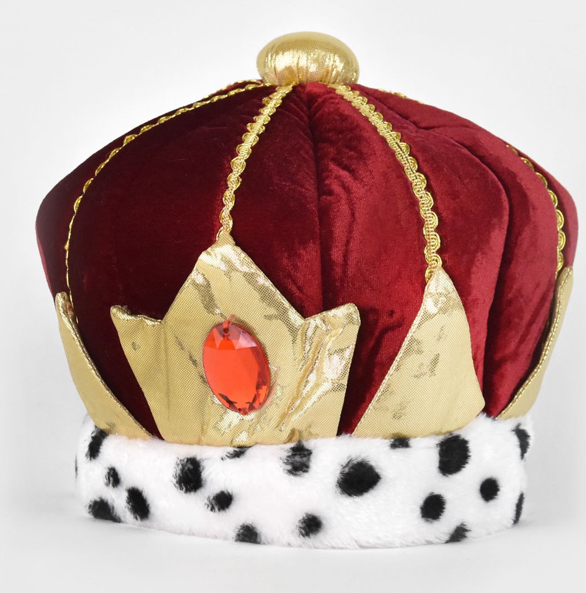 Den Goda Fen koningskroon deluxe verstelbaar karton goud multicolor.