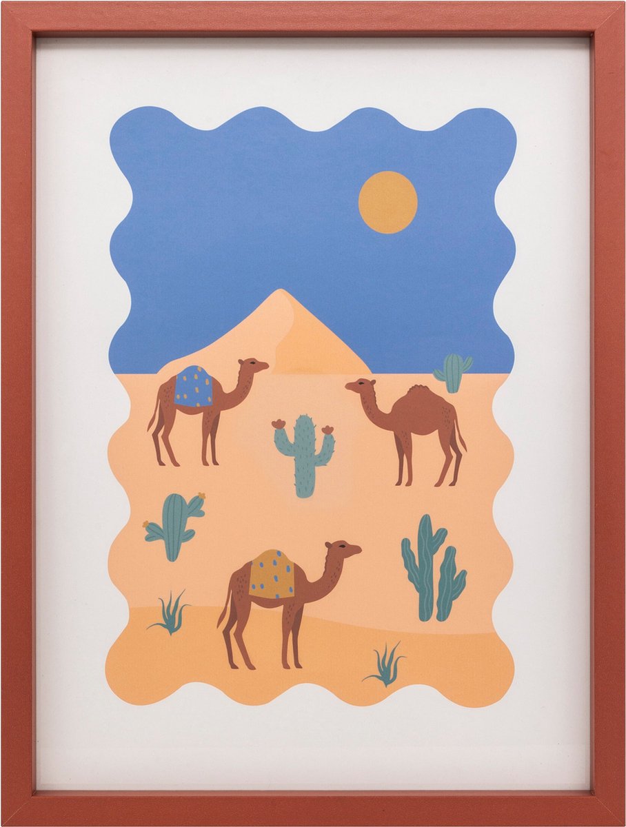 Atmosphera Marrakesh Wanddecoratie fotokader met print - 30x40cm - Bruin