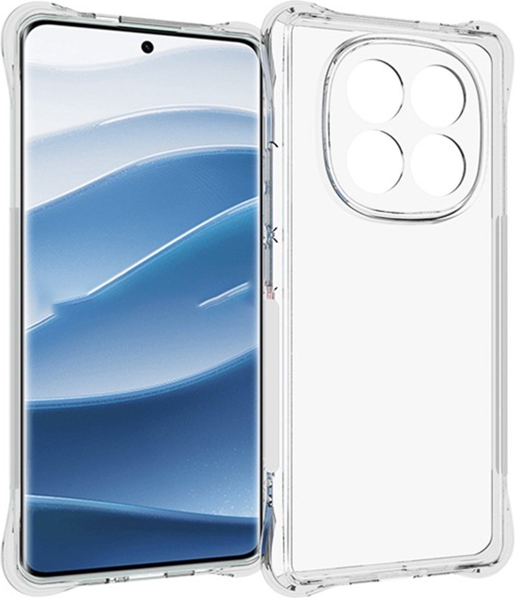 Coverup Hoesje - Geschikt voor Xiaomi Redmi Note 14 Pro+ Hoesje - Coverup TPU Back Cover met AirBag Corners - Transparant