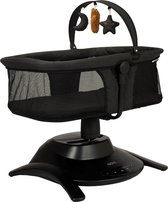 Novi at Home® Stardust 2-in-1 Babyswing en Wieg - 12 melodieën en 2 natuurgeluiden - Zwart - tot 9 kg