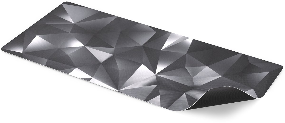 ENDORFY Crystal Black XL Muismat, 900x400x3 mm, Wasbaar