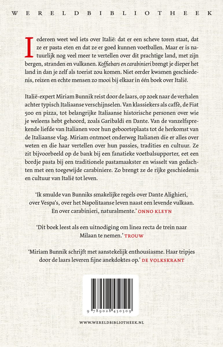 Koffiebars en carabinieri - back cover