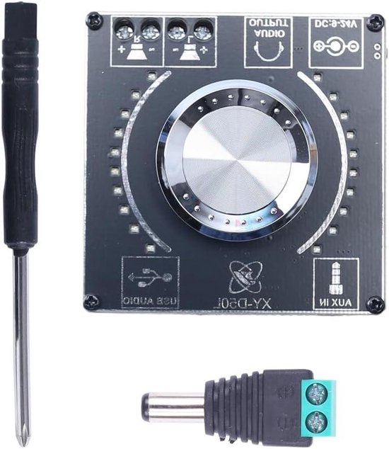 50W + 50W Bluetooth Compatible Amplifier Module BLE 5.1 Two-Channel Stereo Bluetooth Amplifier Print Module App Remote Control Audio Spectrum Display Supports BLE/USB/AUX Input - XY-D50L