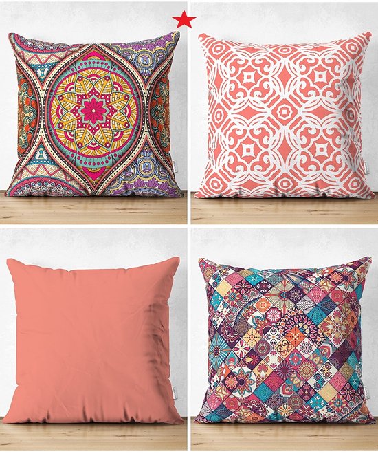 Sierkussens set van 4 stuks - marokkaans mozaik