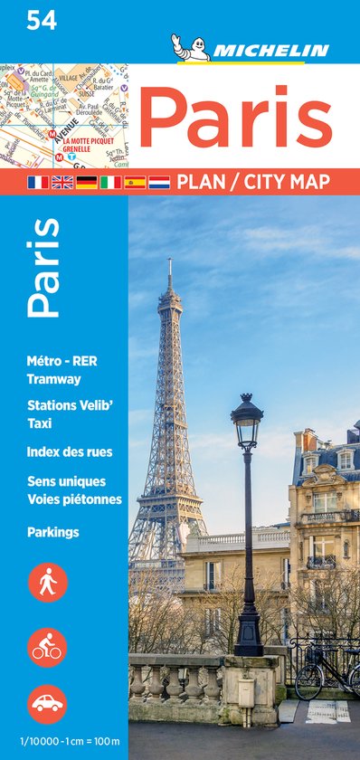 Michelin 54 Parijs Stadsplattegonrd