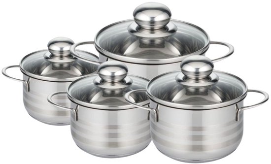 ELO 42505 Top Collection 5-delige set, roestvrij staal, zilverkleurig, 52 x 27 x 25 cm