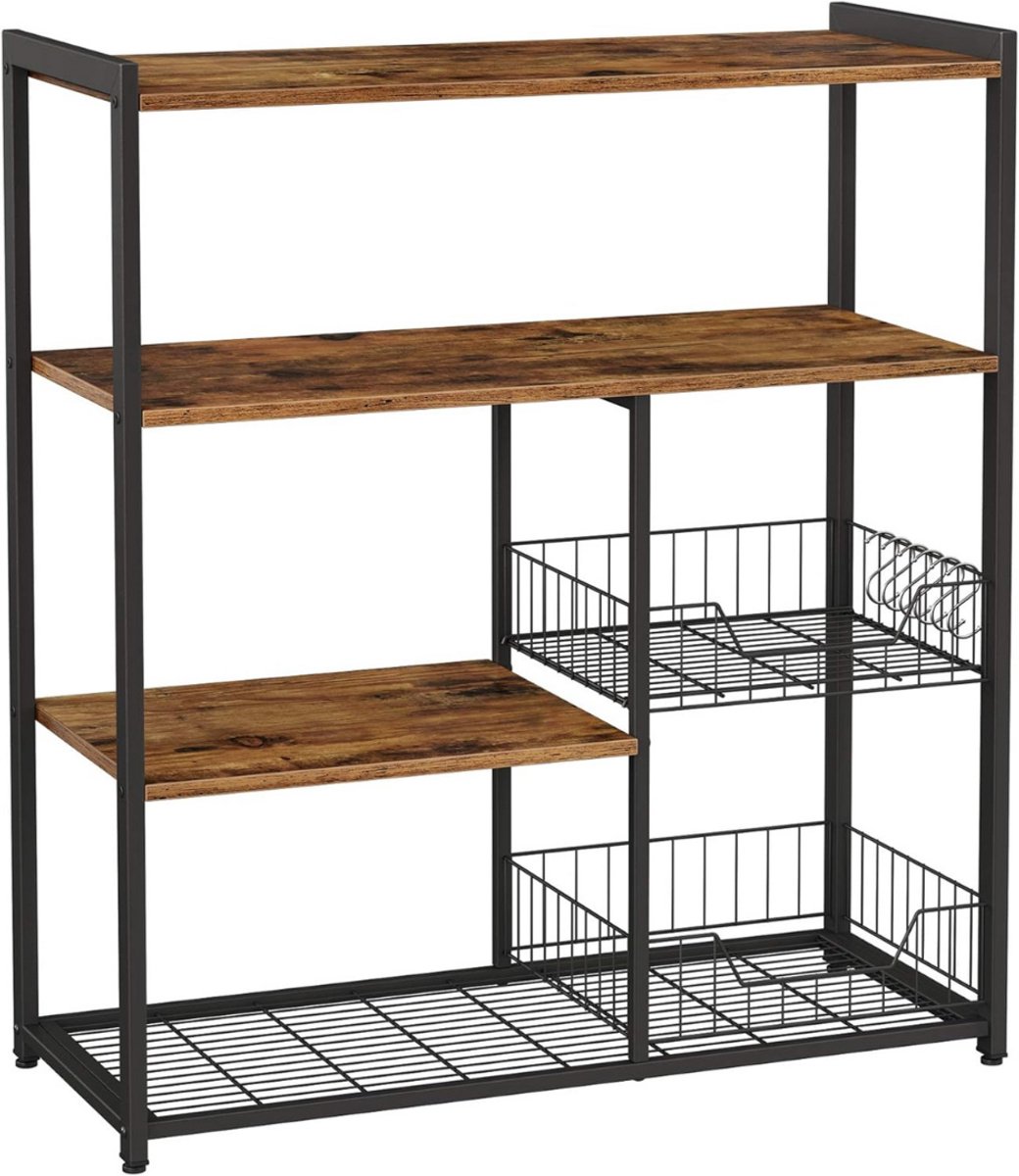 ApexArte® Keukenkast - Magnetronkast Keuken - Trolley op Wieltjes
