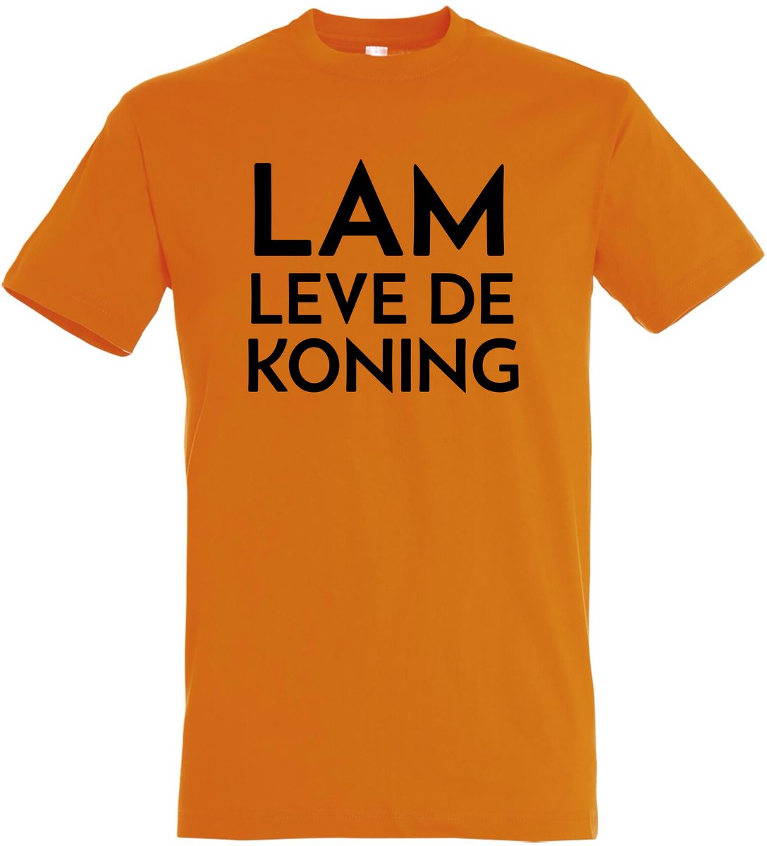 Lam Leve De Koning T-shirt - Oranje - Oranje T-shirt - Koningsdag - Koningsdag Outfit - Koningsdag Kleding - Heren - Dames - Unisex - Oranje Kleding - Maat M