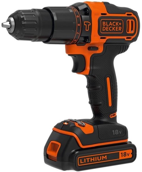 Accu-klopboormachine - BLACK & DECKER - BDCHD18S32-QW - 18 V - 1 accu 1,5 Ah