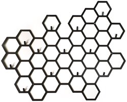 Decorizzly Mijoo - Geometrische Wandkapstok - Heksevorm - 13 Haken